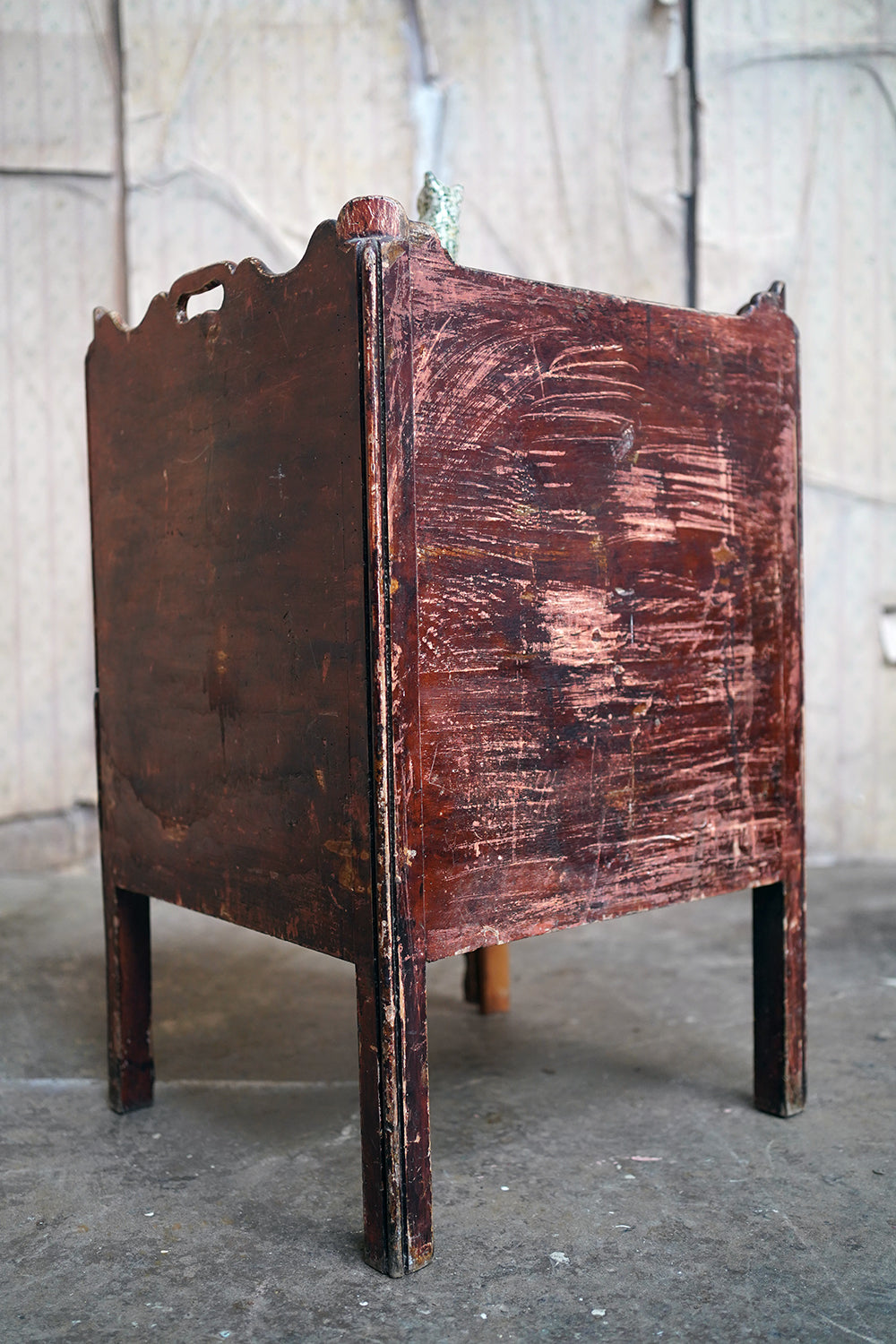 A George III Painted Pine Bedside Commode c.1780