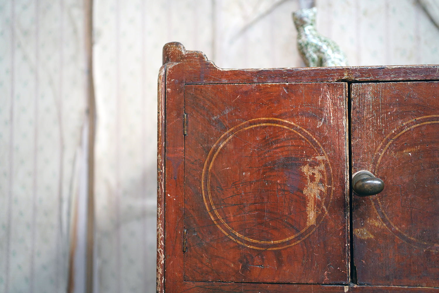 A George III Painted Pine Bedside Commode c.1780