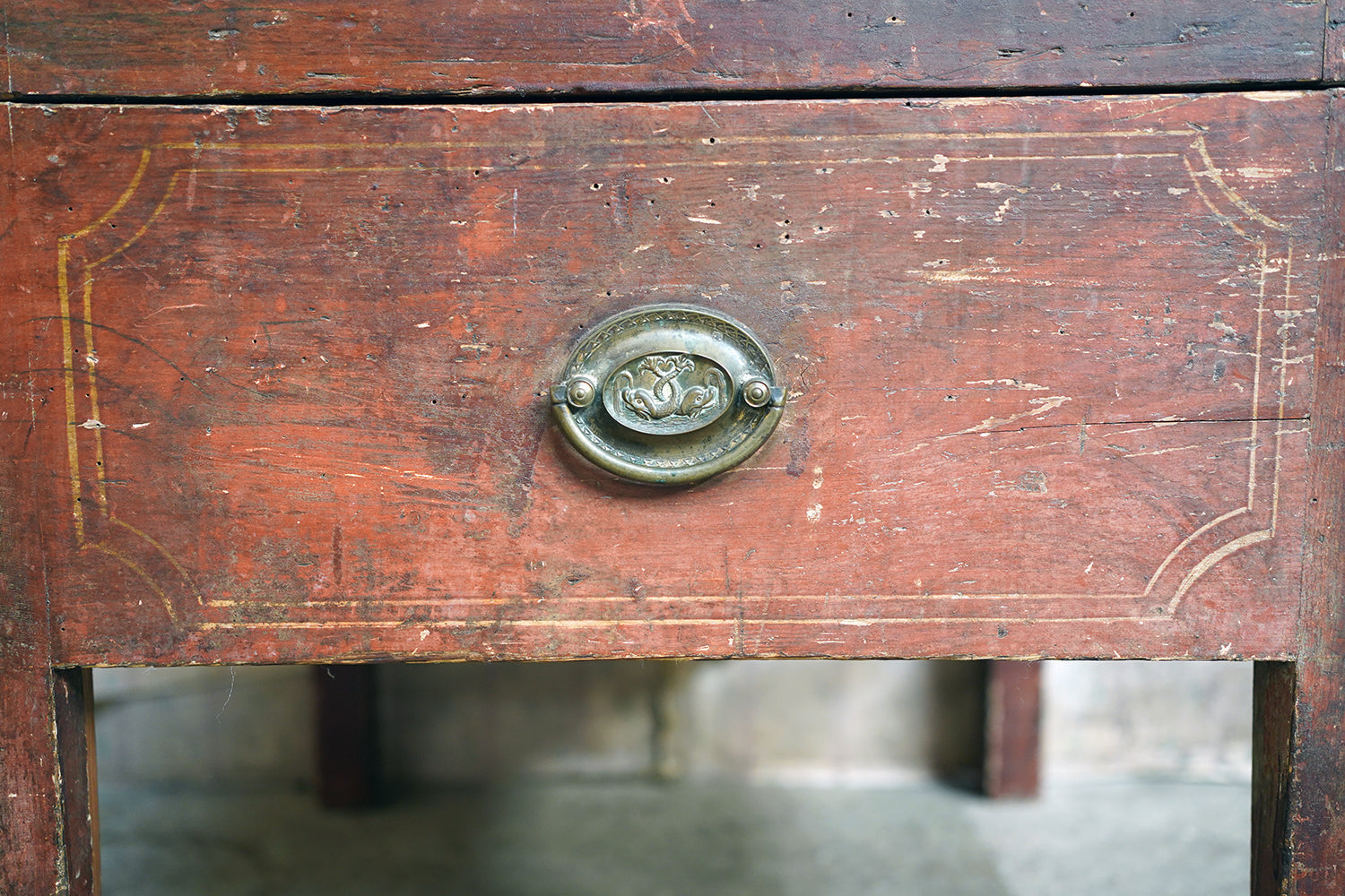 A George III Painted Pine Bedside Commode c.1780