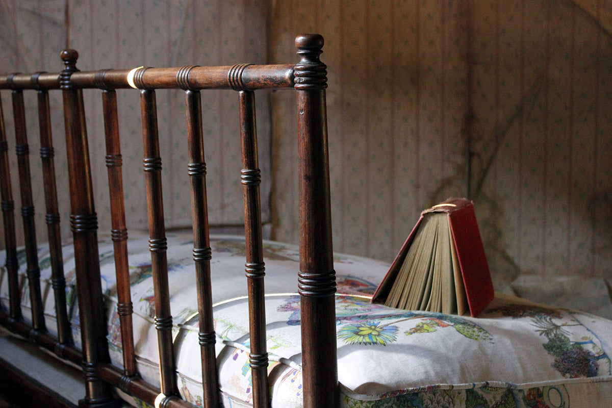 A Good Late Regency Period Faux Bamboo Beech Daybed c.1825-30