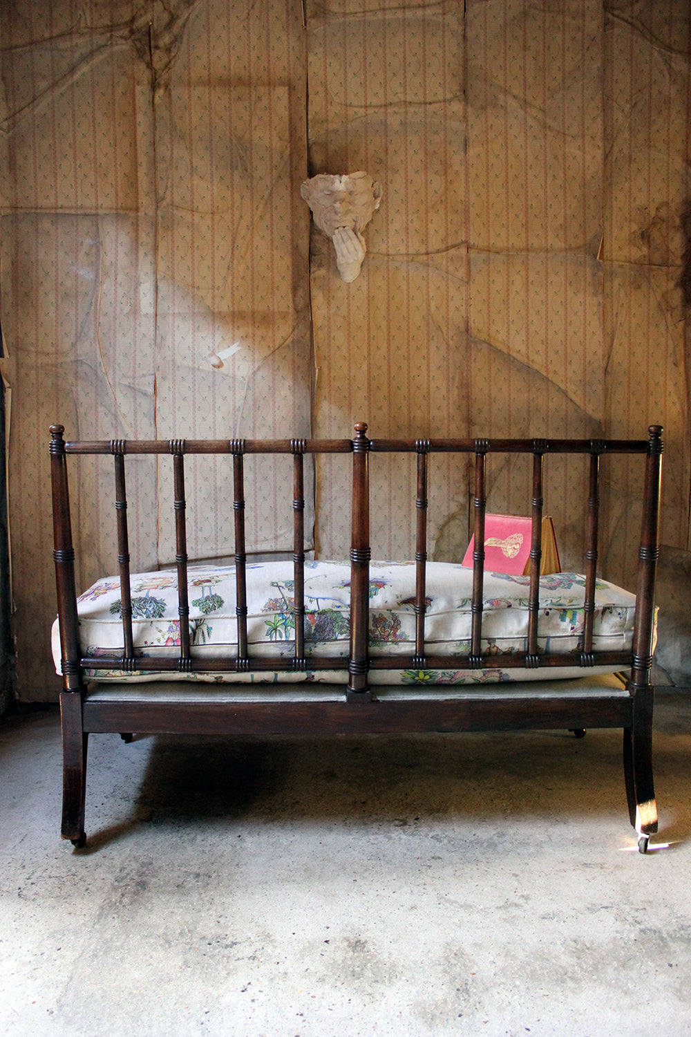 A Good Late Regency Period Faux Bamboo Beech Daybed c.1825-30