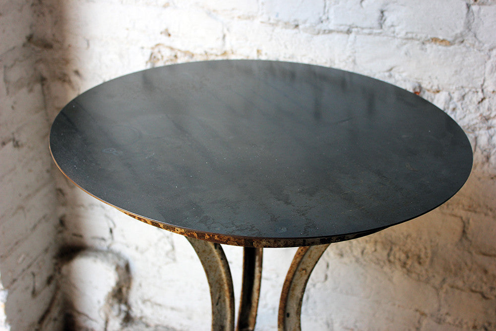 A Good Early 20thC French Cast Iron Industrial Bistro Table