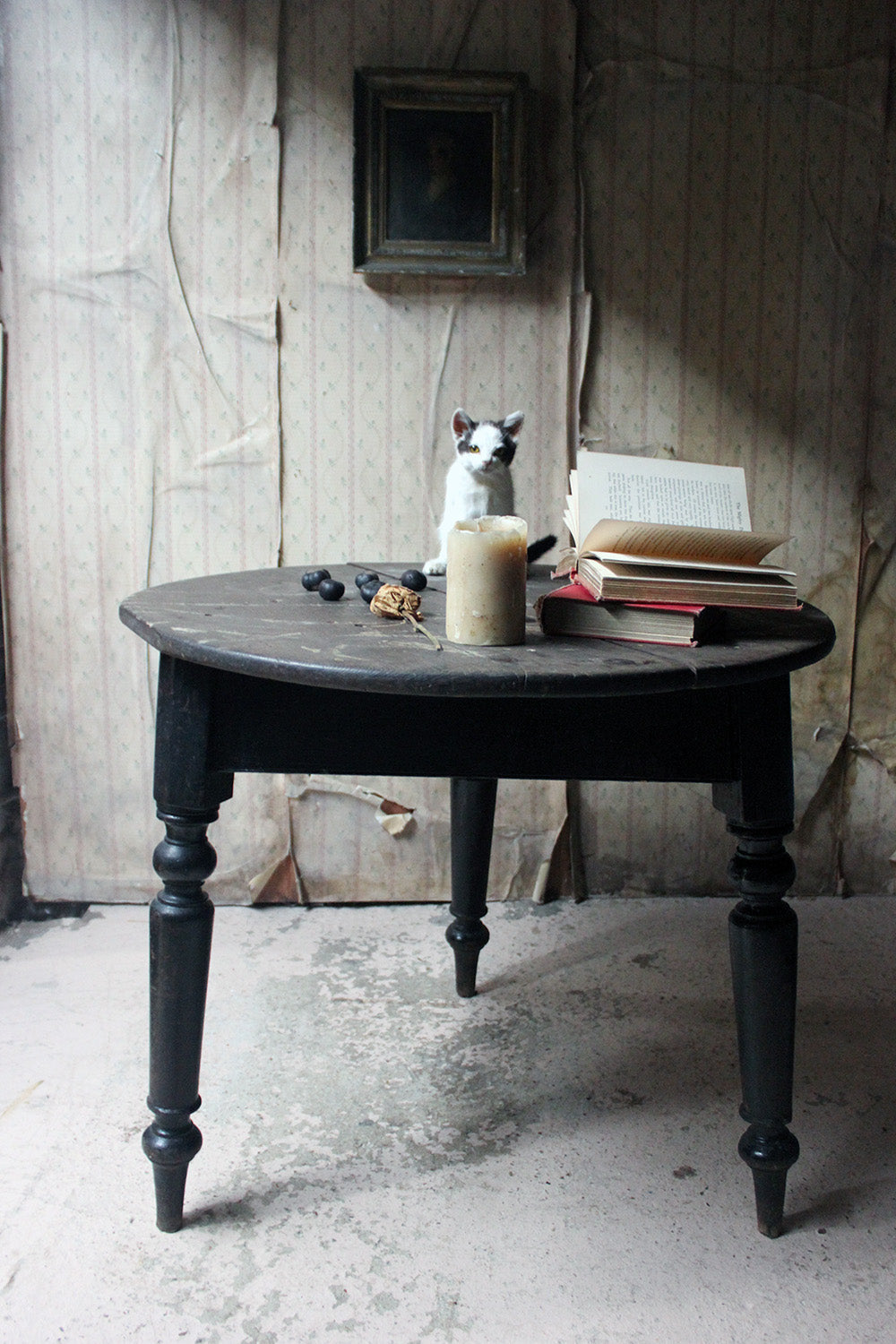 A 19thC Painted Pine Cricket Table c.1850-70
