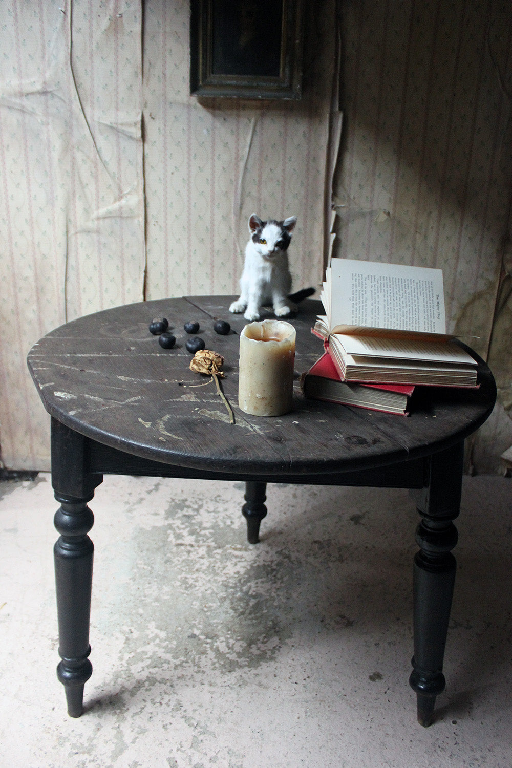 A 19thC Painted Pine Cricket Table c.1850-70