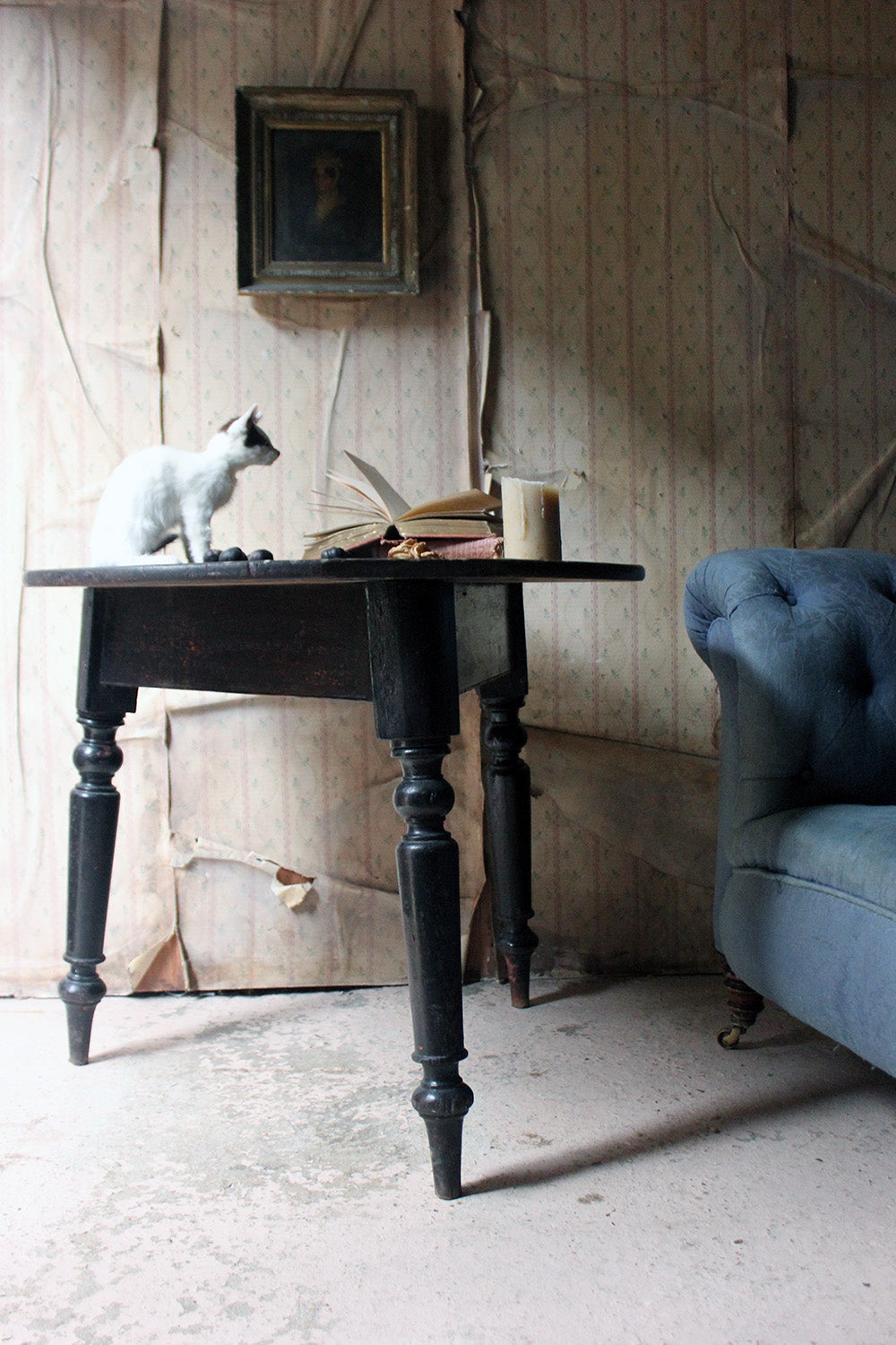 A 19thC Painted Pine Cricket Table c.1850-70