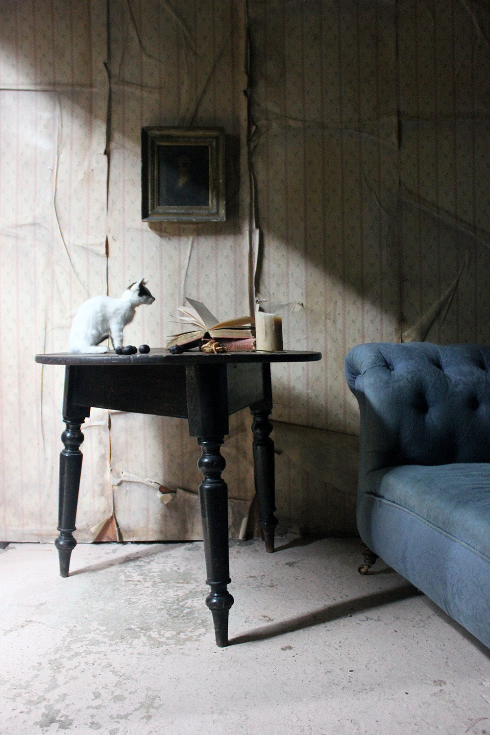 A 19thC Painted Pine Cricket Table c.1850-70