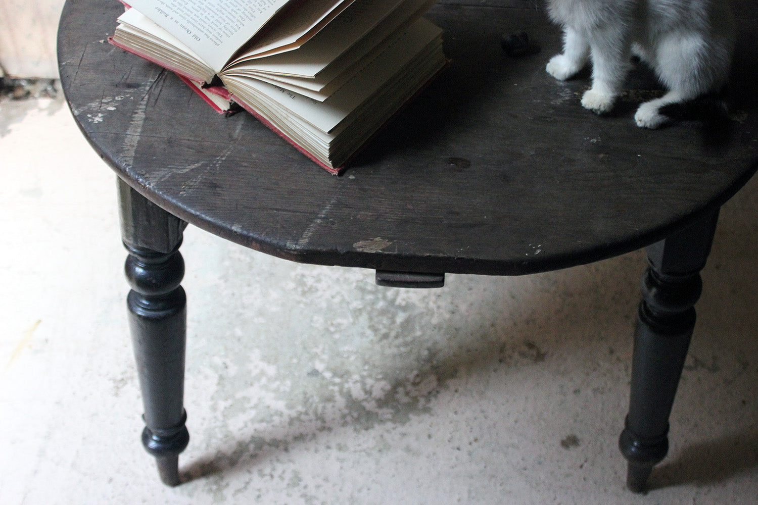 A 19thC Painted Pine Cricket Table c.1850-70