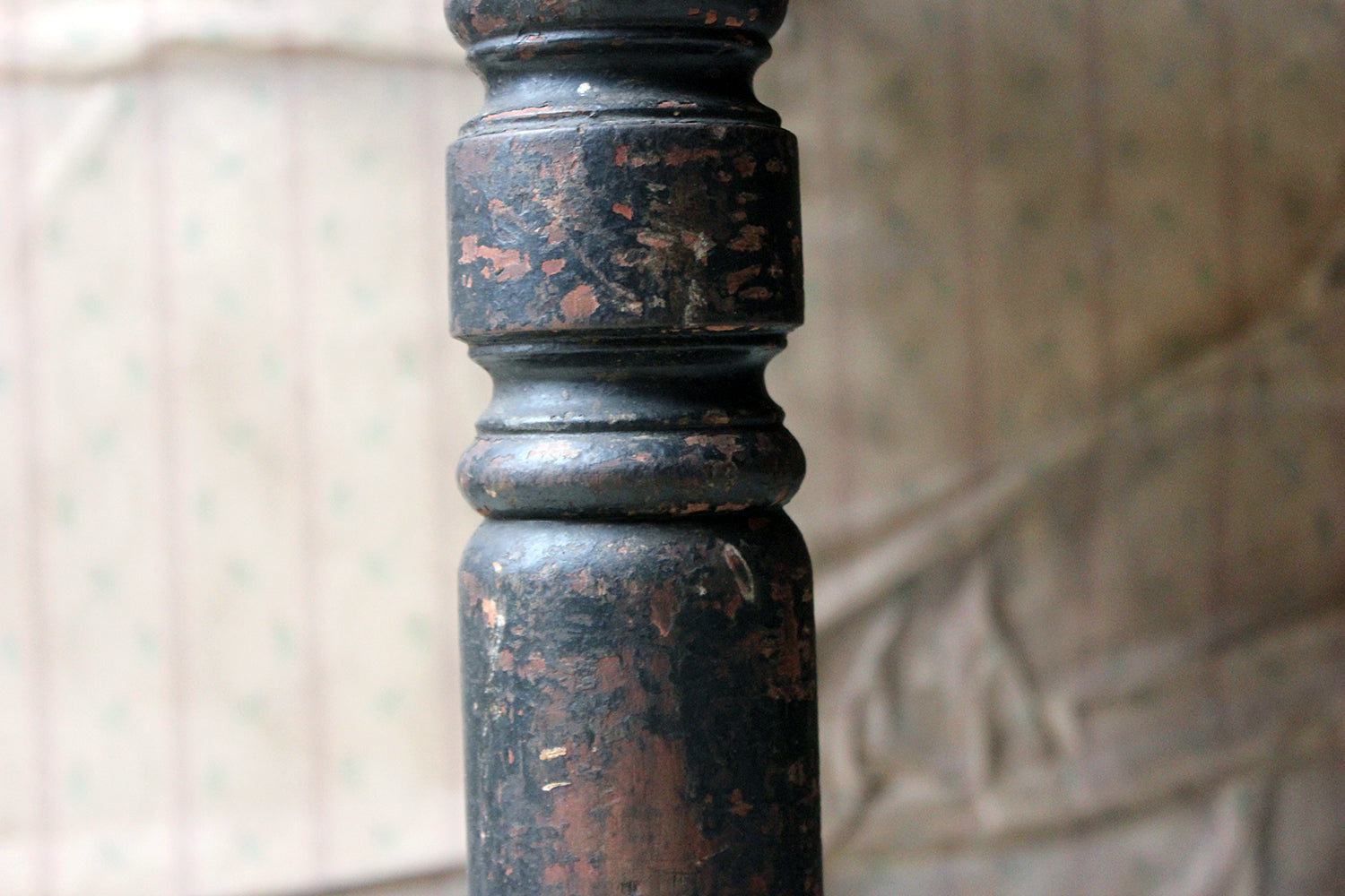 A Decorative Black Painted Victorian Farmhouse Pine Table c.1870