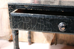 A Decorative Black Painted Occasional or Bedside Table c.1900