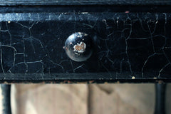 A Decorative Black Painted Occasional or Bedside Table c.1900