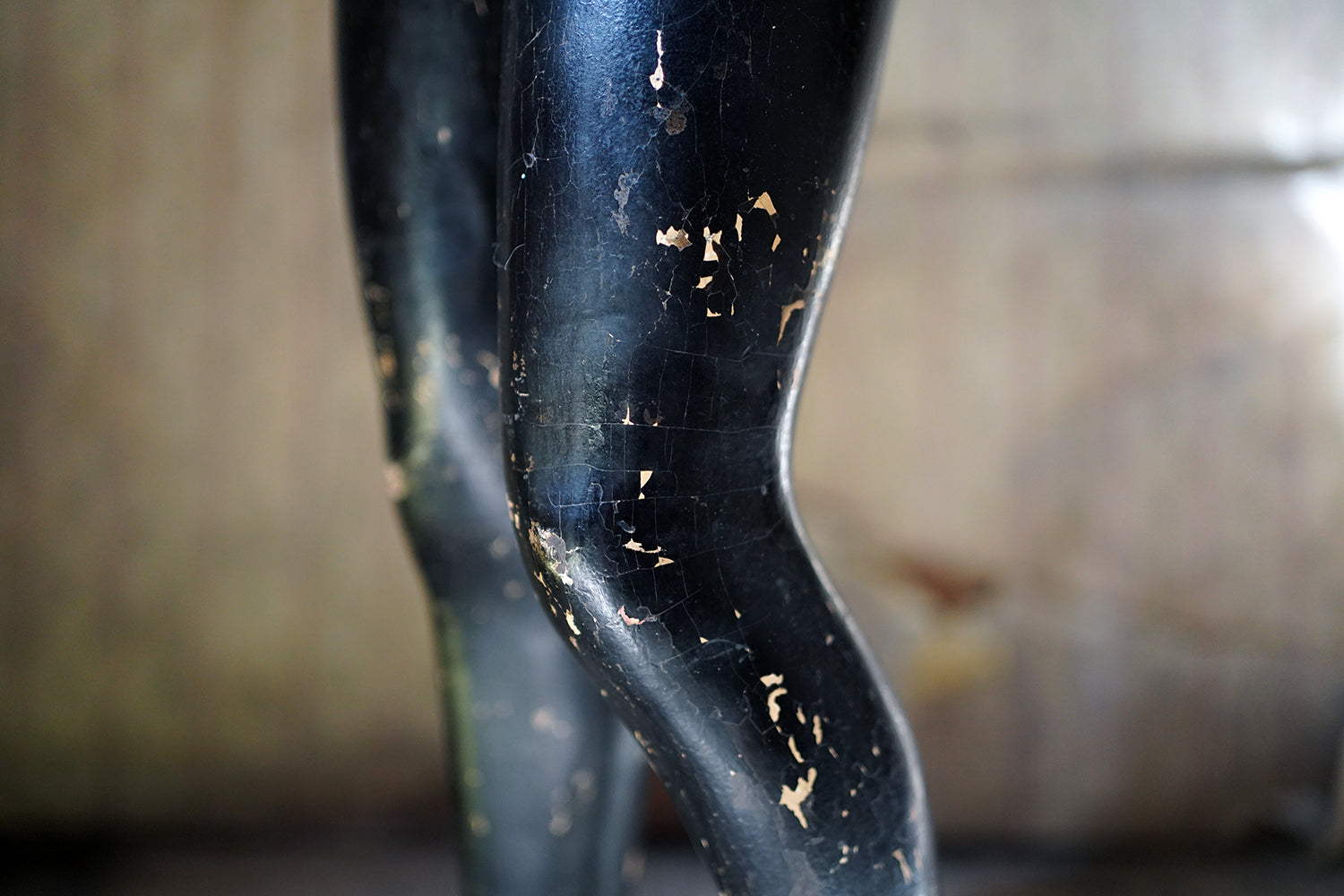 A Black Painted Early 20thC Shop Display Youth Mannequin; c.1925-35