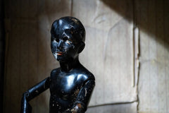 A Black Painted Early 20thC Shop Display Youth Mannequin; c.1925-35