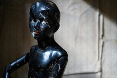 A Black Painted Early 20thC Shop Display Youth Mannequin; c.1925-35