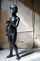 A Black Painted Early 20thC Shop Display Youth Mannequin; c.1925-35