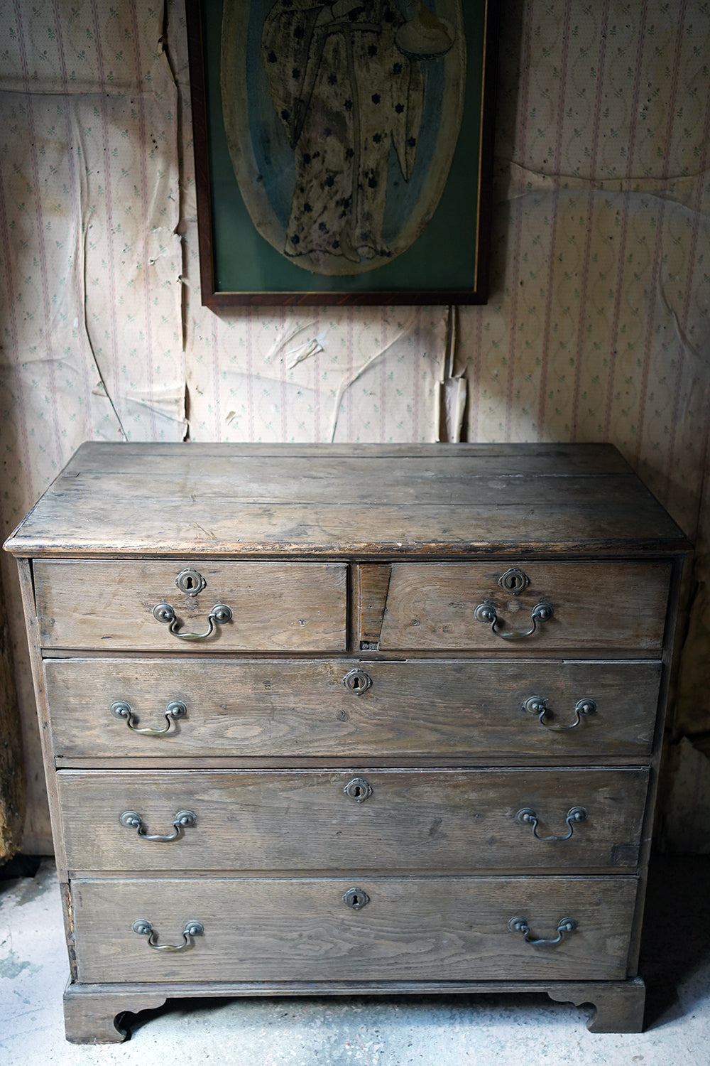 A George III Period Bleached Oak Chest of Drawers c.1790