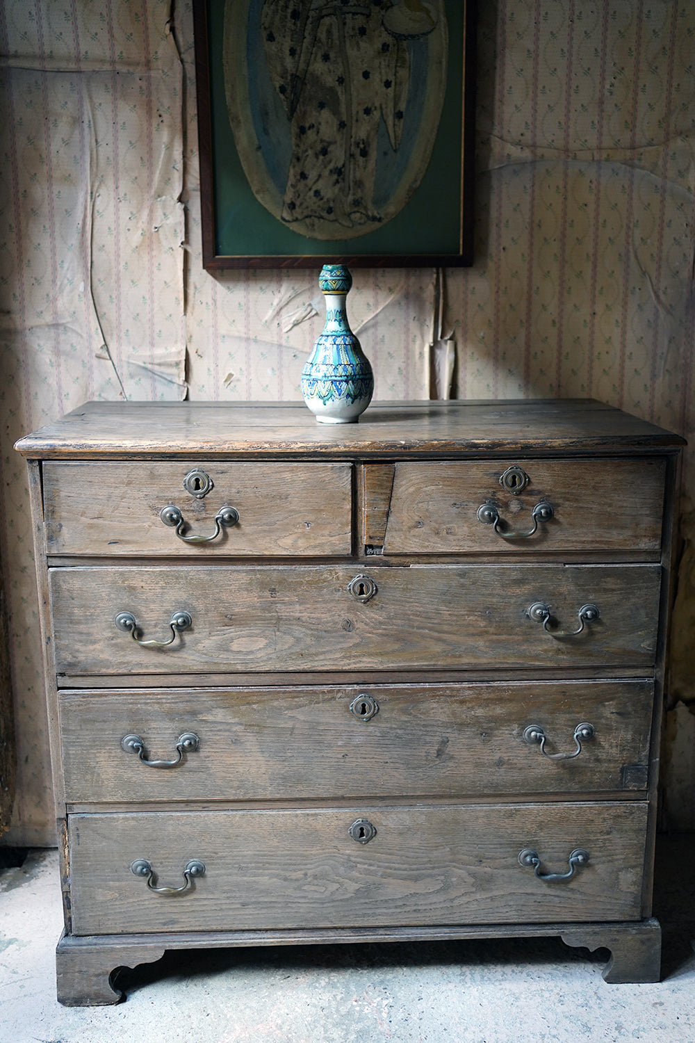A George III Period Bleached Oak Chest of Drawers c.1790