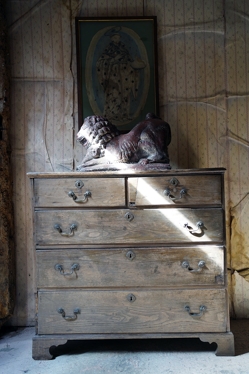A George III Period Bleached Oak Chest of Drawers c.1790
