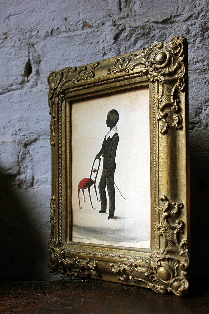 A Charming Regency Period English Silhouette of a Boy c.1825