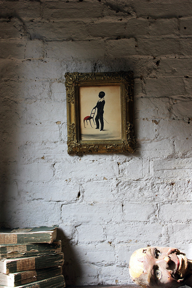 A Charming Regency Period English Silhouette of a Boy c.1825