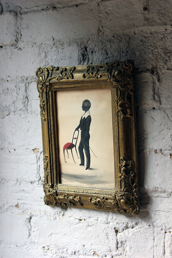 A Charming Regency Period English Silhouette of a Boy c.1825