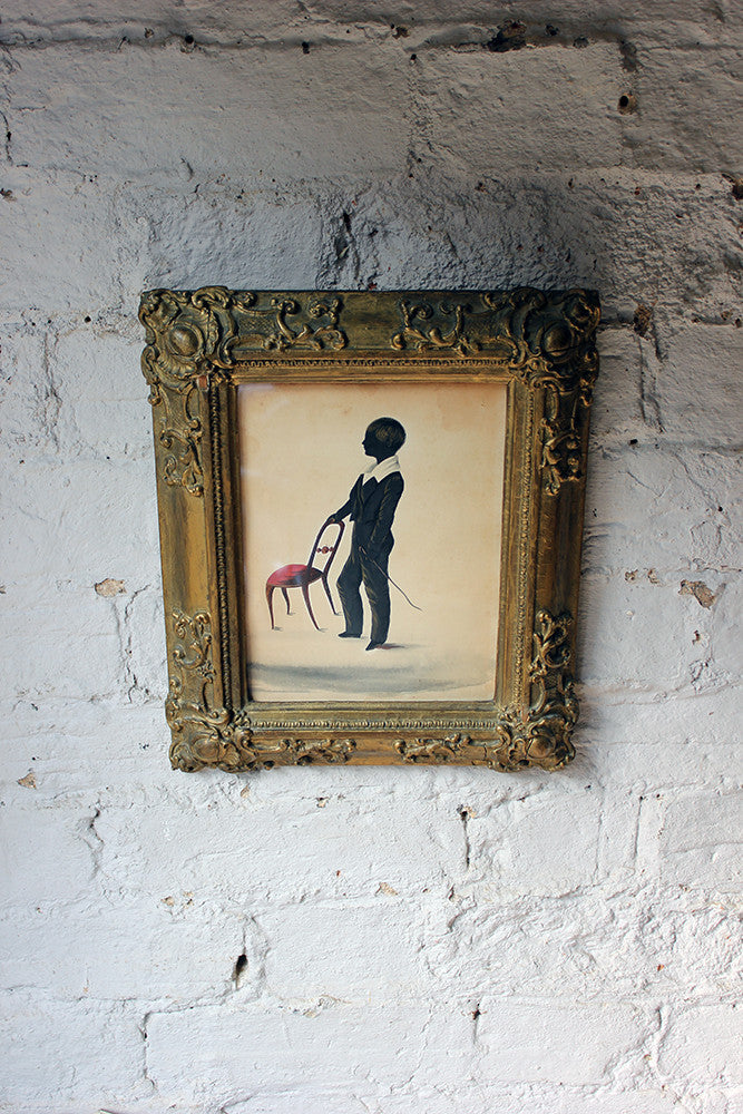 A Charming Regency Period English Silhouette of a Boy c.1825