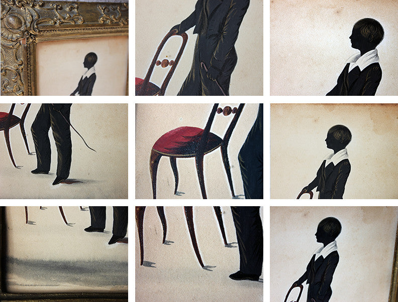 A Charming Regency Period English Silhouette of a Boy c.1825