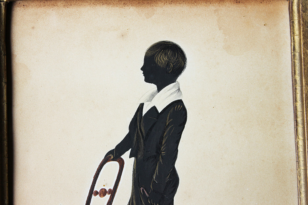 A Charming Regency Period English Silhouette of a Boy c.1825