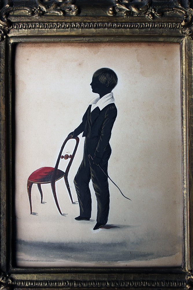 A Charming Regency Period English Silhouette of a Boy c.1825