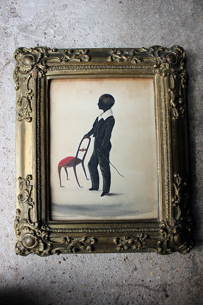 A Charming Regency Period English Silhouette of a Boy c.1825