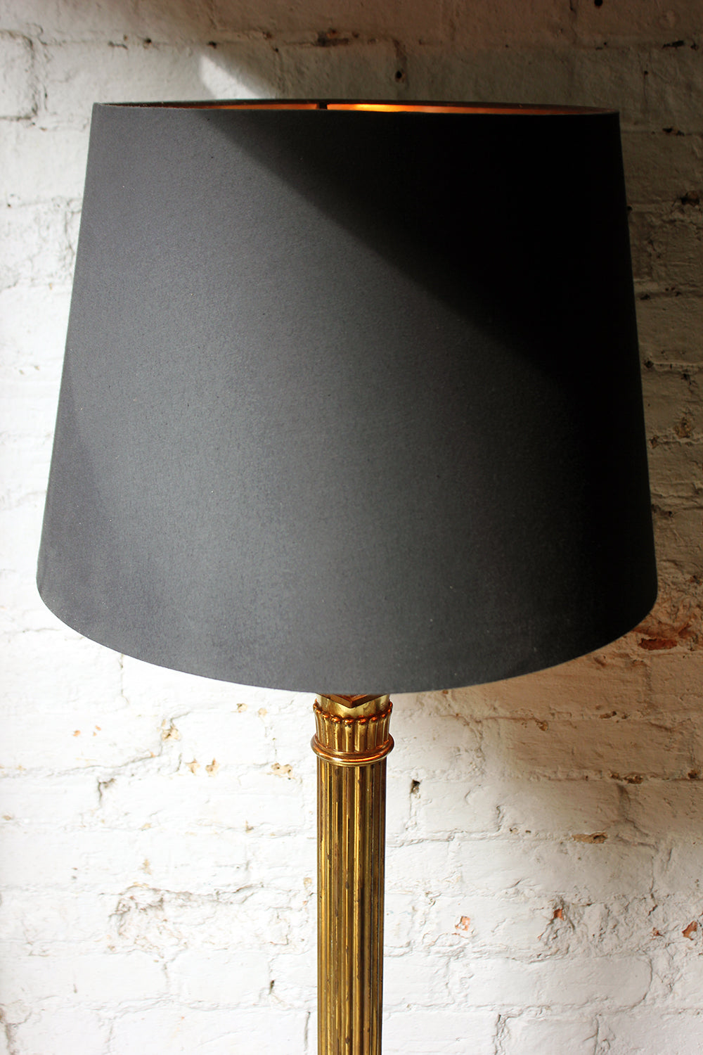 A Good Early 20thC Neoclassical Style Brass Telescopic Floor Lamp c.1920