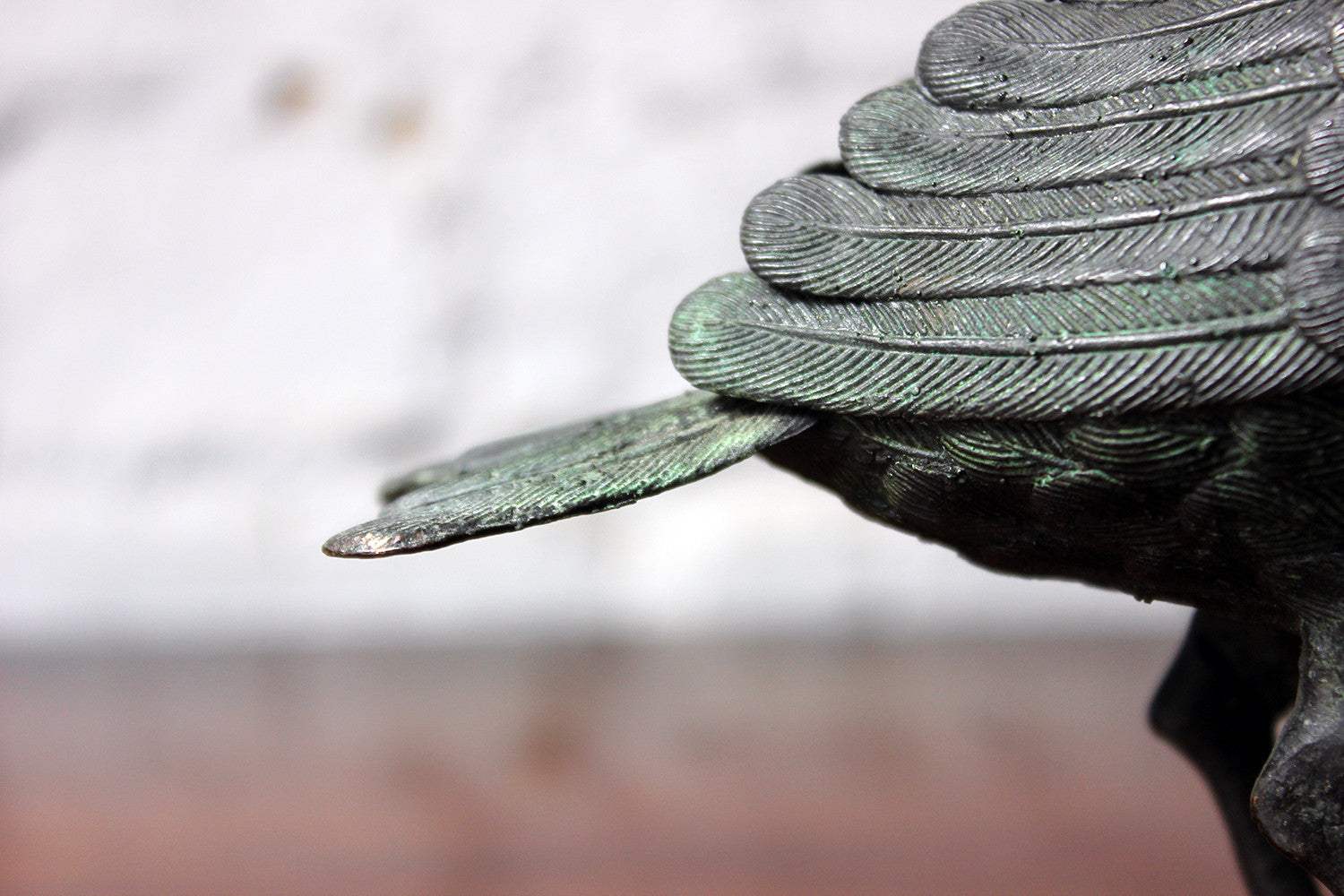 A Good c.1900 Patinated Bronze Incense Burner Formed as a Water Bird