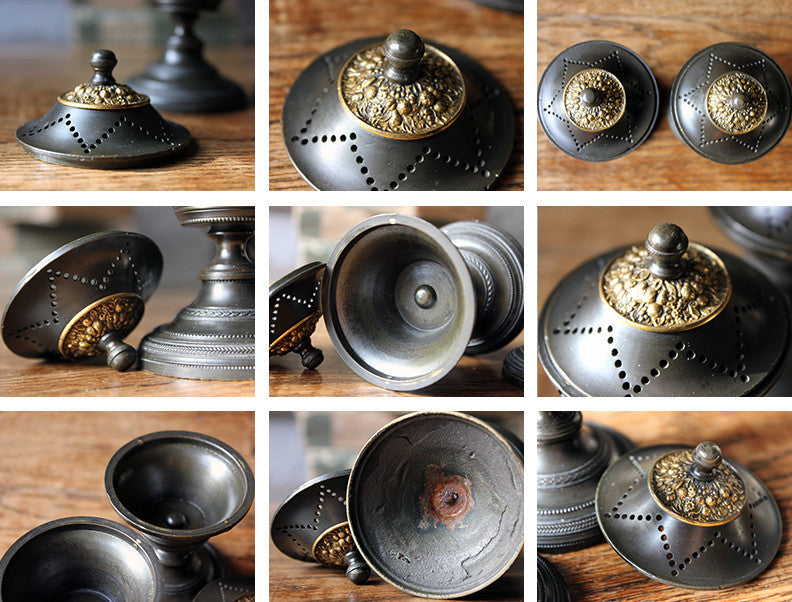 A Fine Pair of French Empire Bronze Perfume Burners c.1810