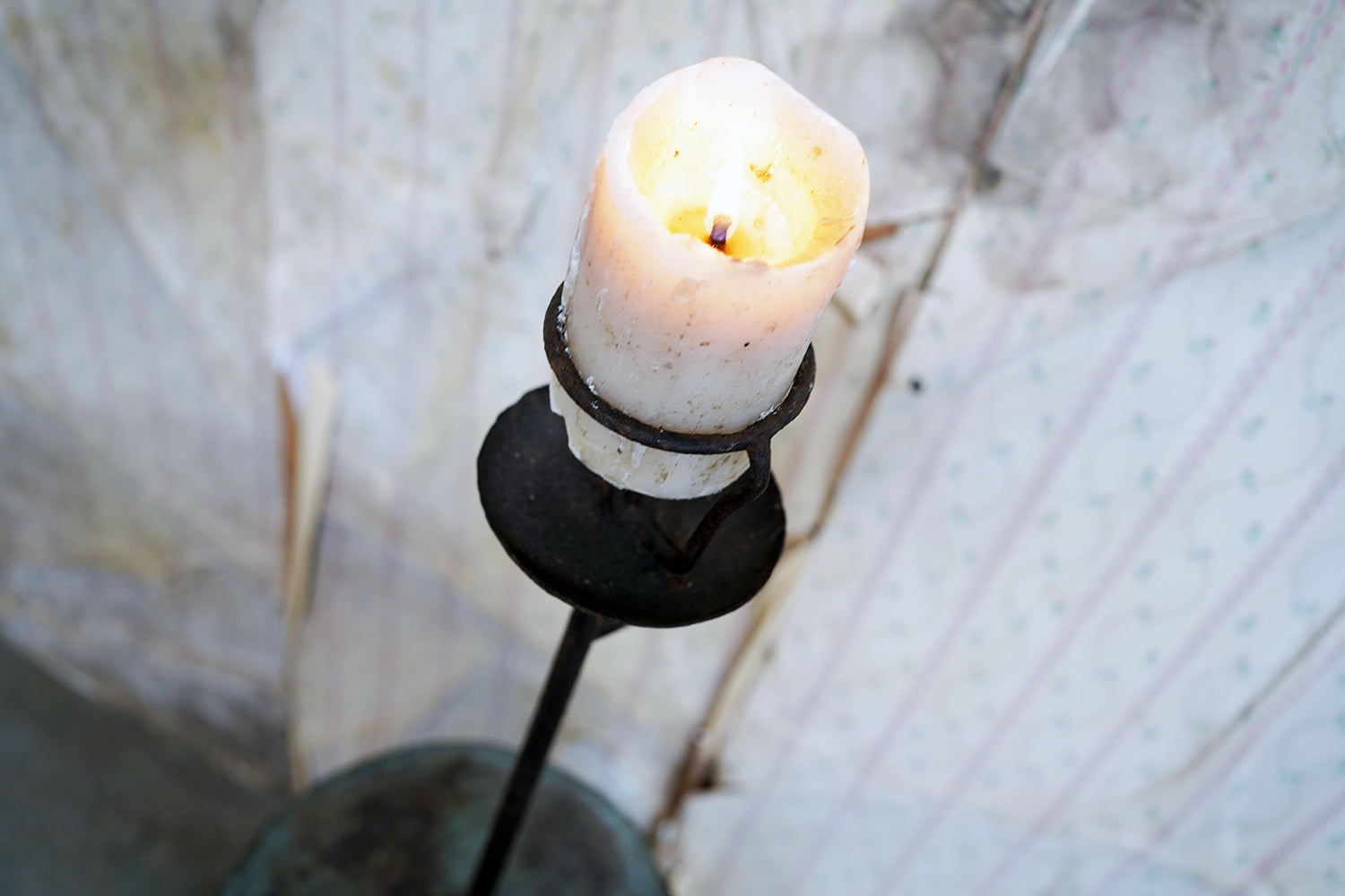 A George III Wrought Iron Candle Pricket Stand c.1800