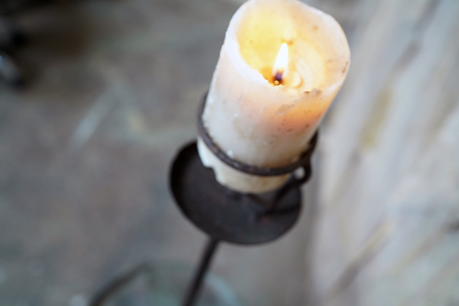 A George III Wrought Iron Candle Pricket Stand c.1800