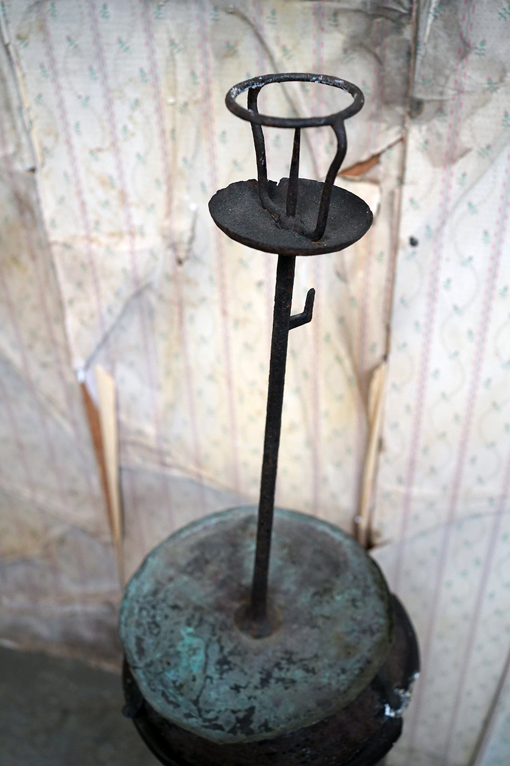 A George III Wrought Iron Candle Pricket Stand c.1800