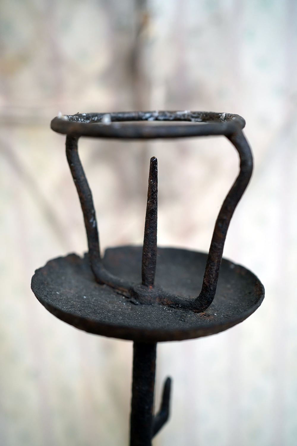 A George III Wrought Iron Candle Pricket Stand c.1800