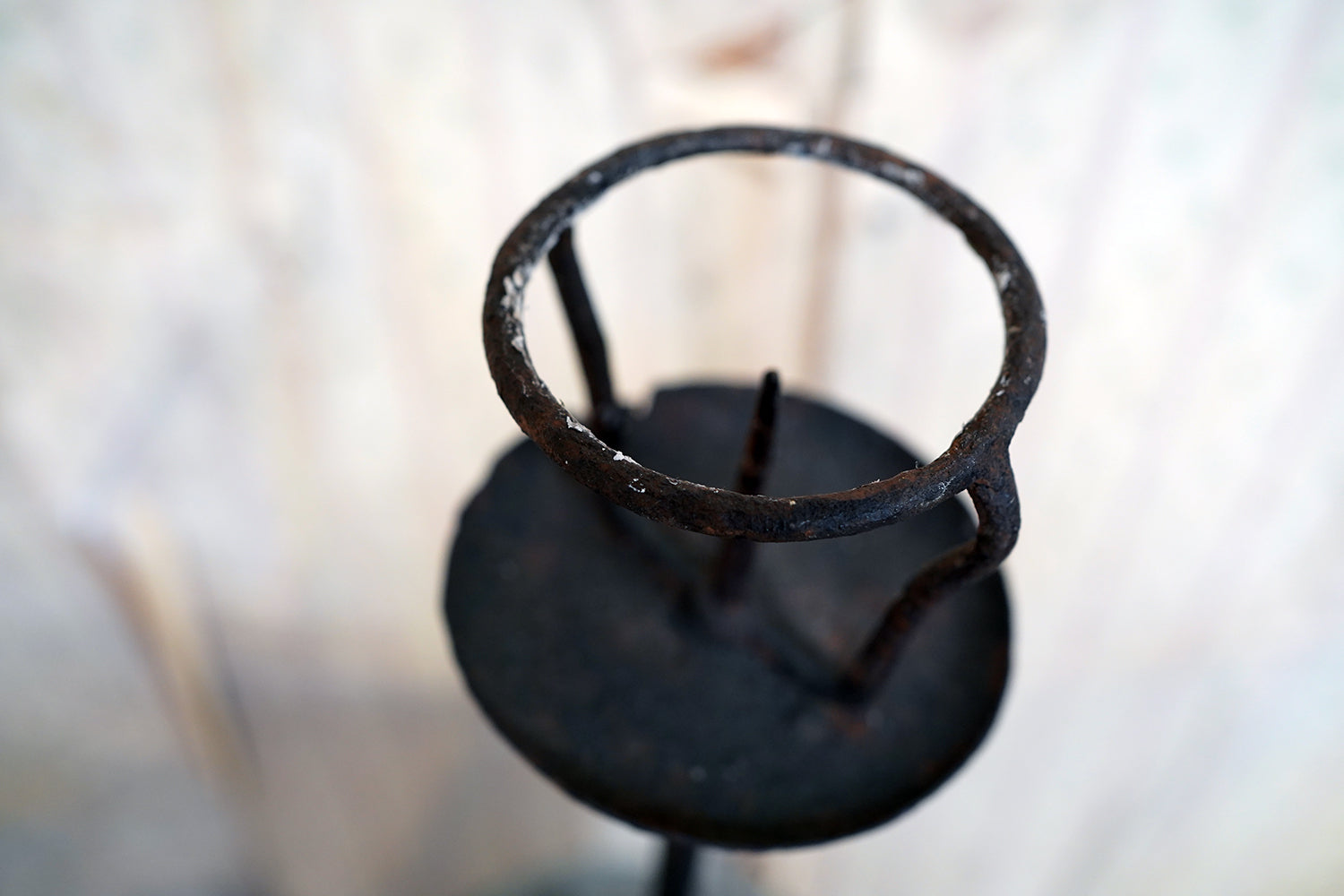 A George III Wrought Iron Candle Pricket Stand c.1800