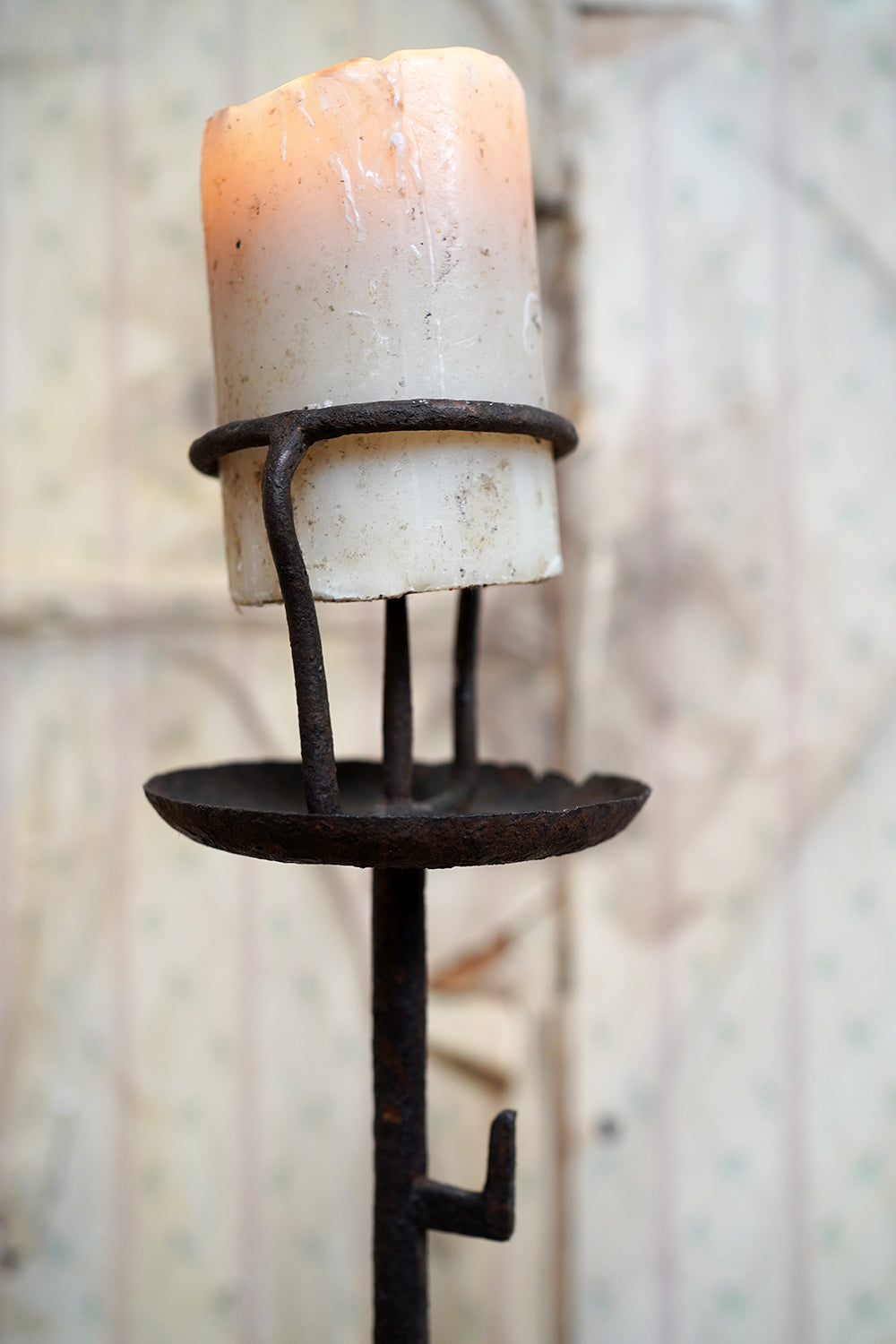 A George III Wrought Iron Candle Pricket Stand c.1800
