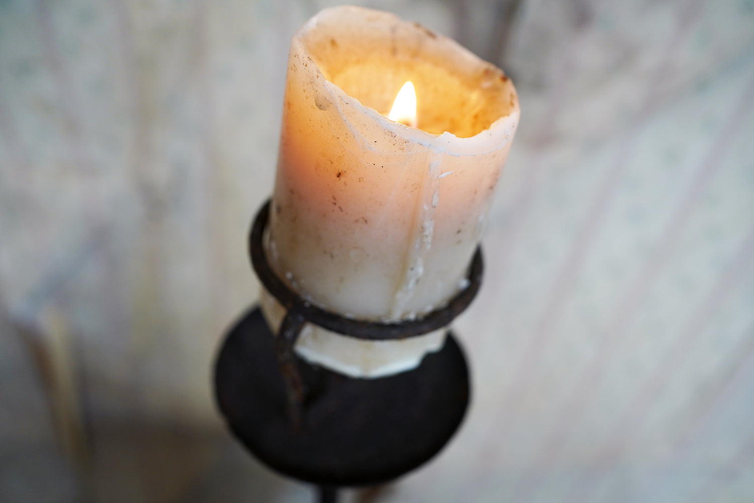 A George III Wrought Iron Candle Pricket Stand c.1800