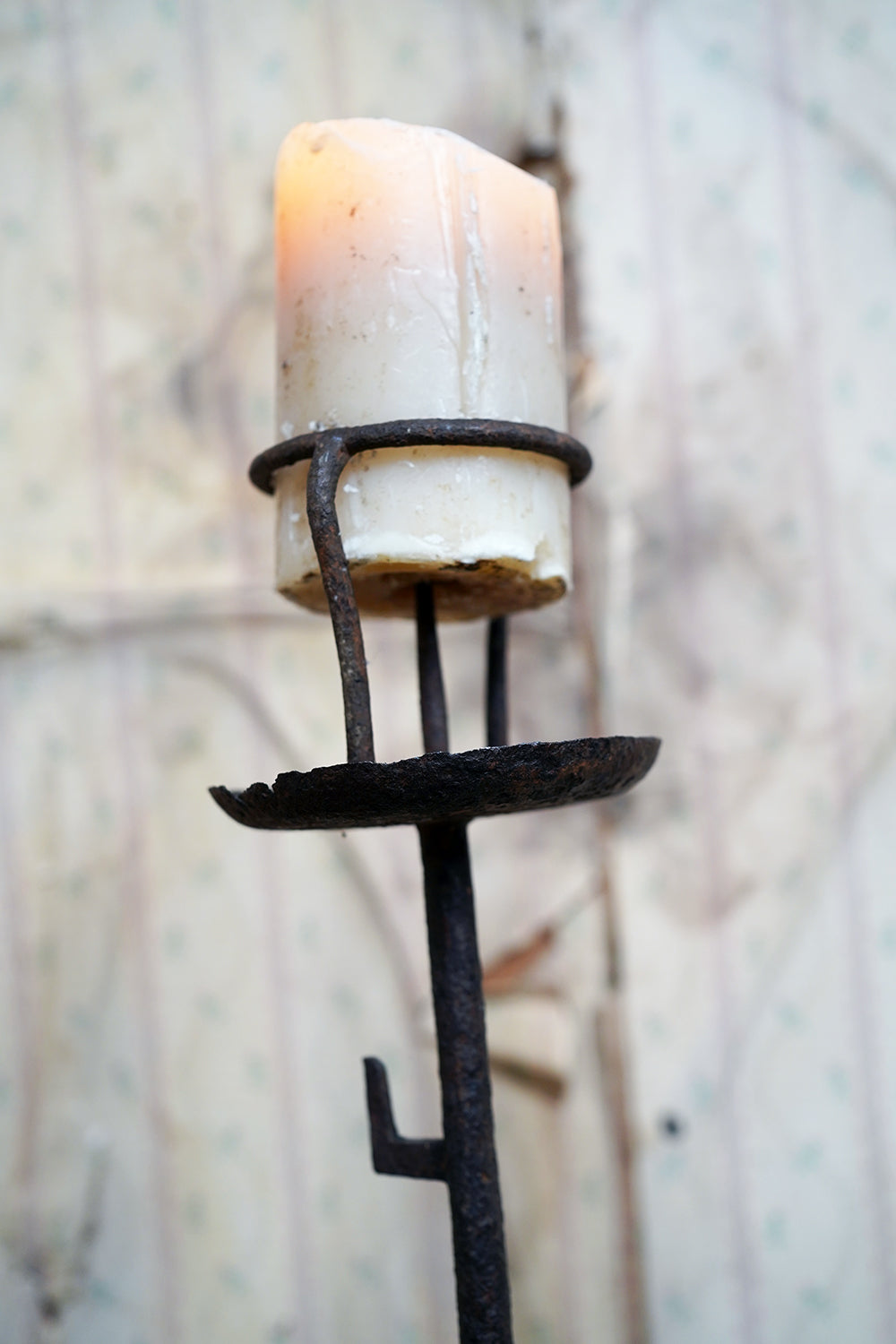 A George III Wrought Iron Candle Pricket Stand c.1800
