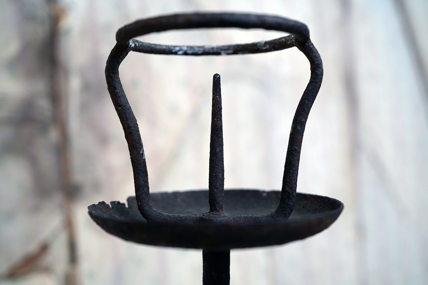 A George III Wrought Iron Candle Pricket Stand c.1800