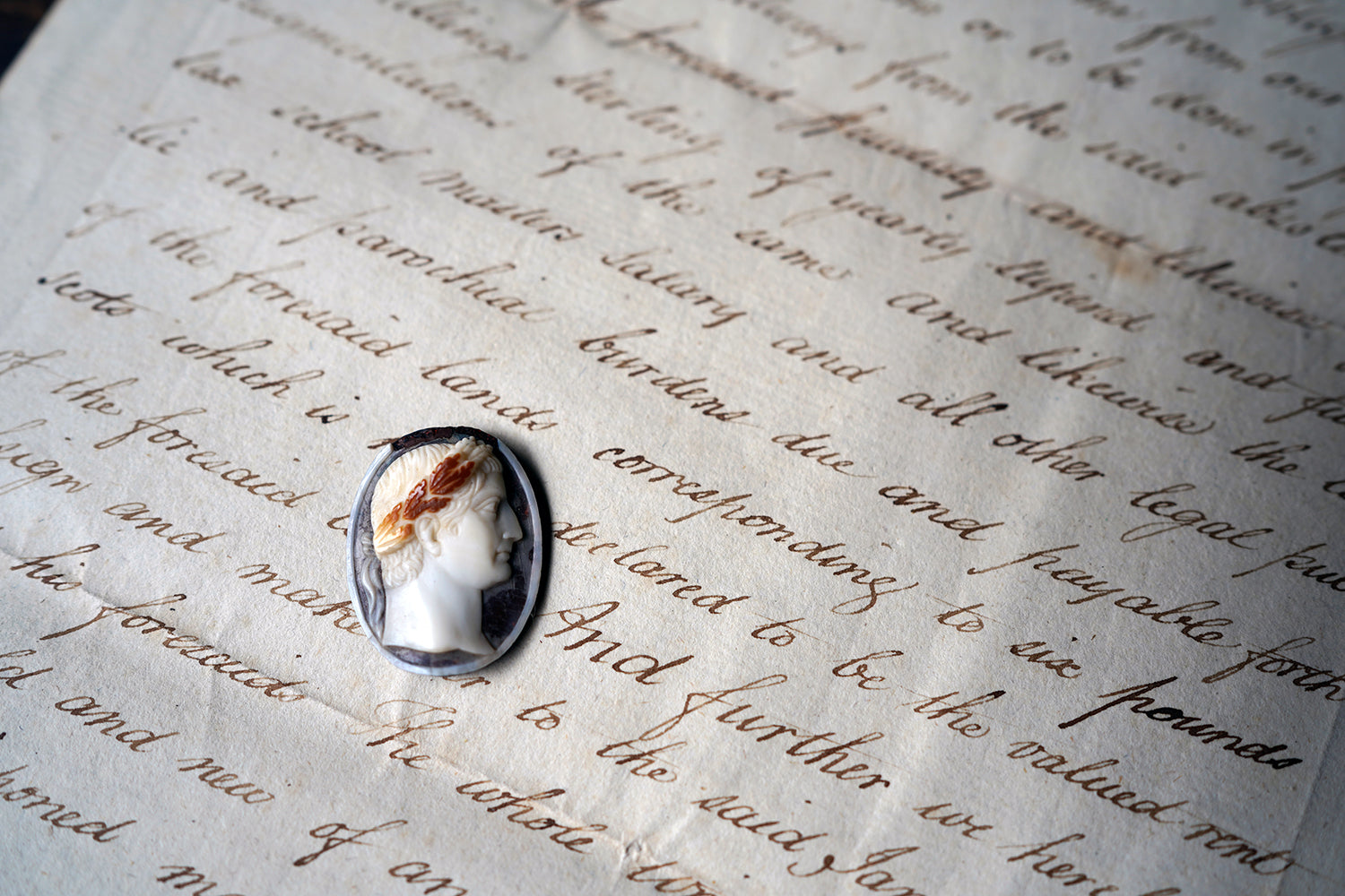 A George III Period Grand Tour Hardstone Cameo of Tiberius c.1800-25