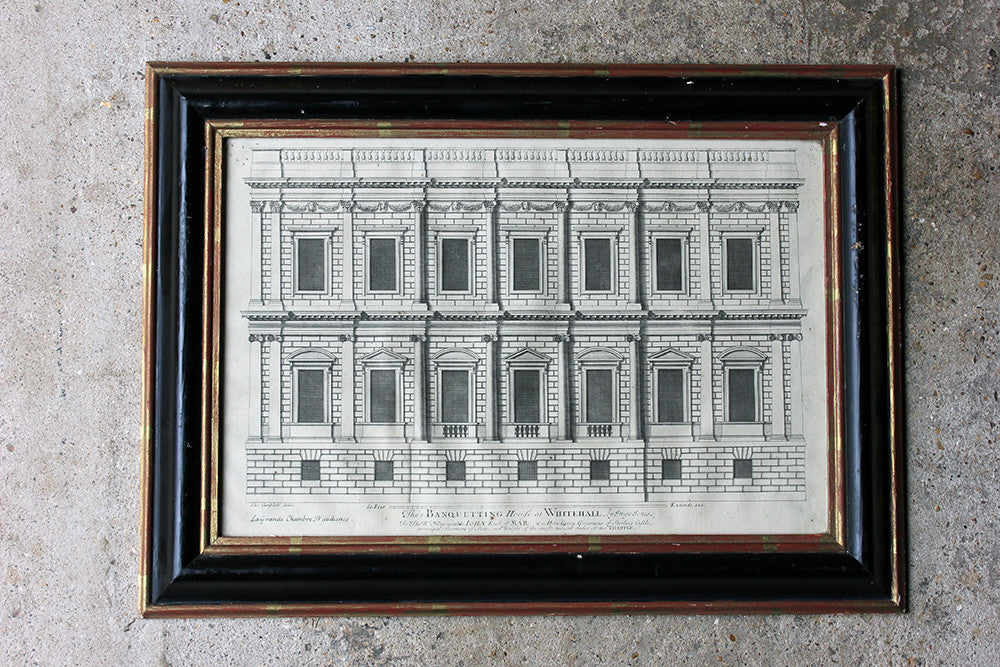 A Decorative Group of Five Illustrations of Country House Architectural Facades; Colen Campbell; 'Vitruvius Britannicus' c.1715 - 1725