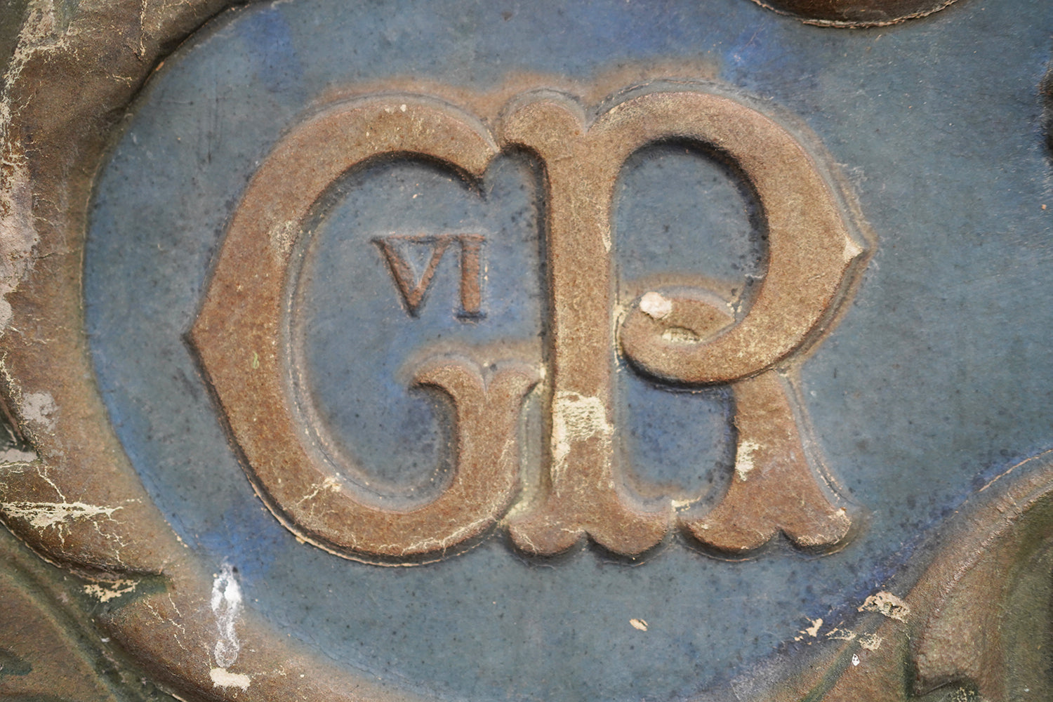 A George VI Polychrome Painted Card Coronation Coat of Arms c.1936