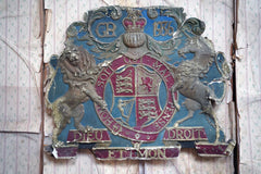 A George VI Polychrome Painted Card Coronation Coat of Arms c.1936