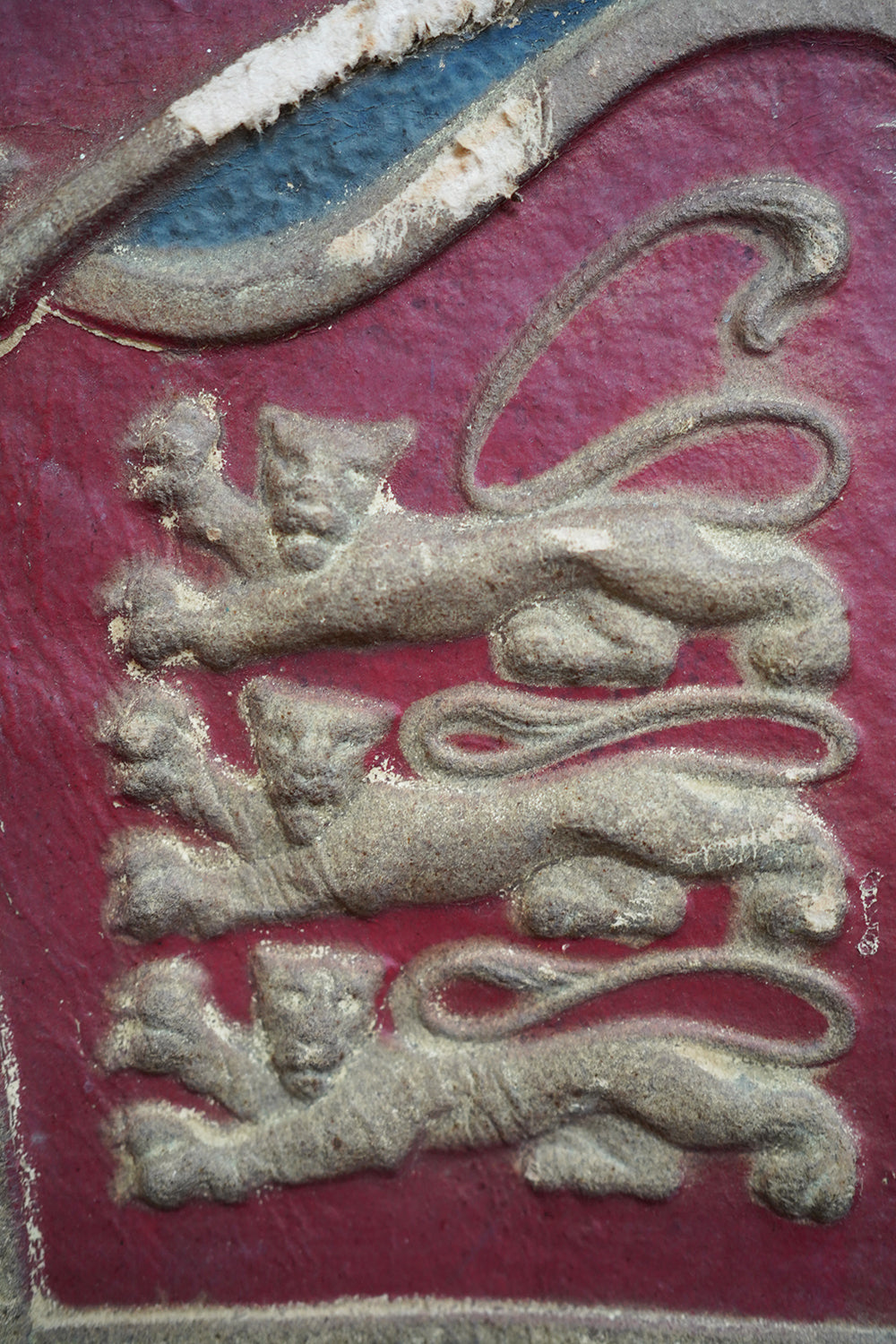 A George VI Polychrome Painted Card Coronation Coat of Arms c.1936