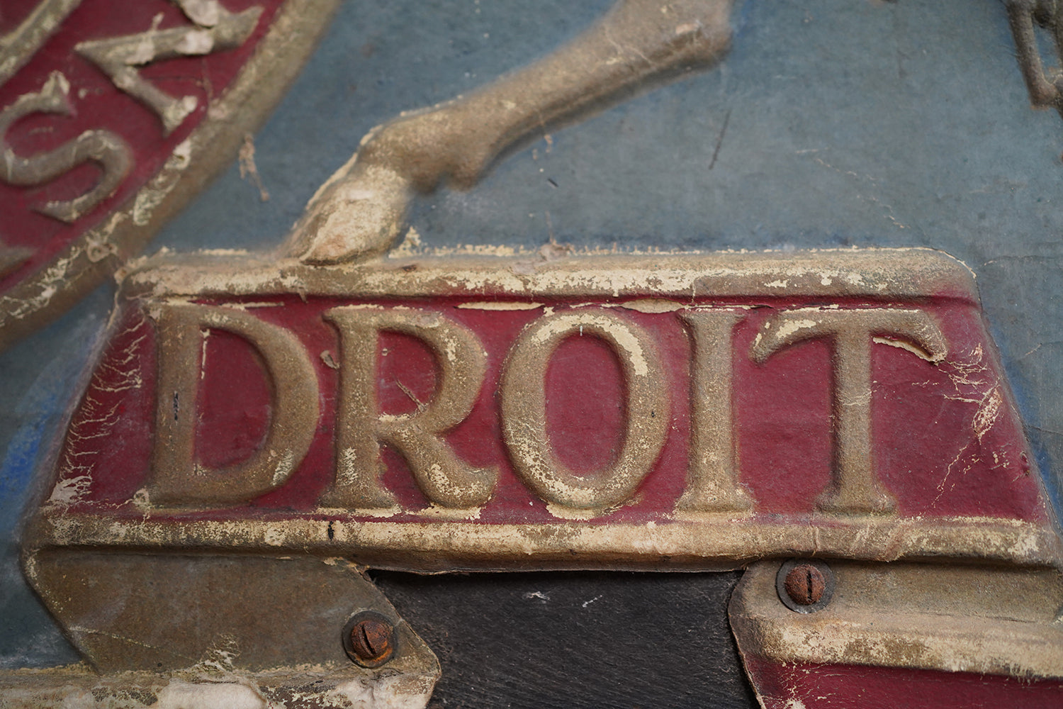 A George VI Polychrome Painted Card Coronation Coat of Arms c.1936