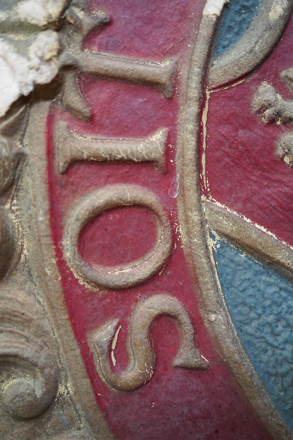 A George VI Polychrome Painted Card Coronation Coat of Arms c.1936
