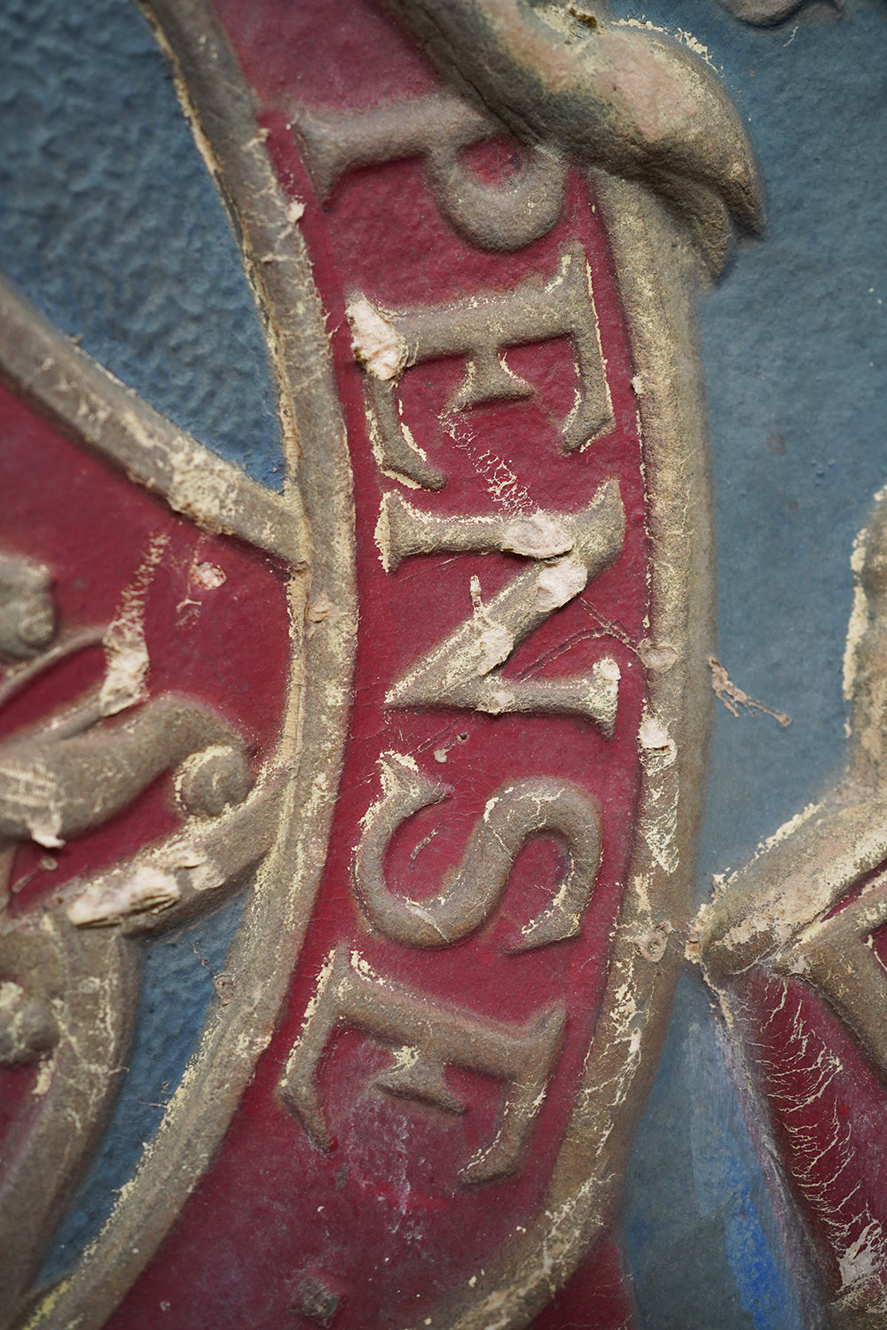 A George VI Polychrome Painted Card Coronation Coat of Arms c.1936