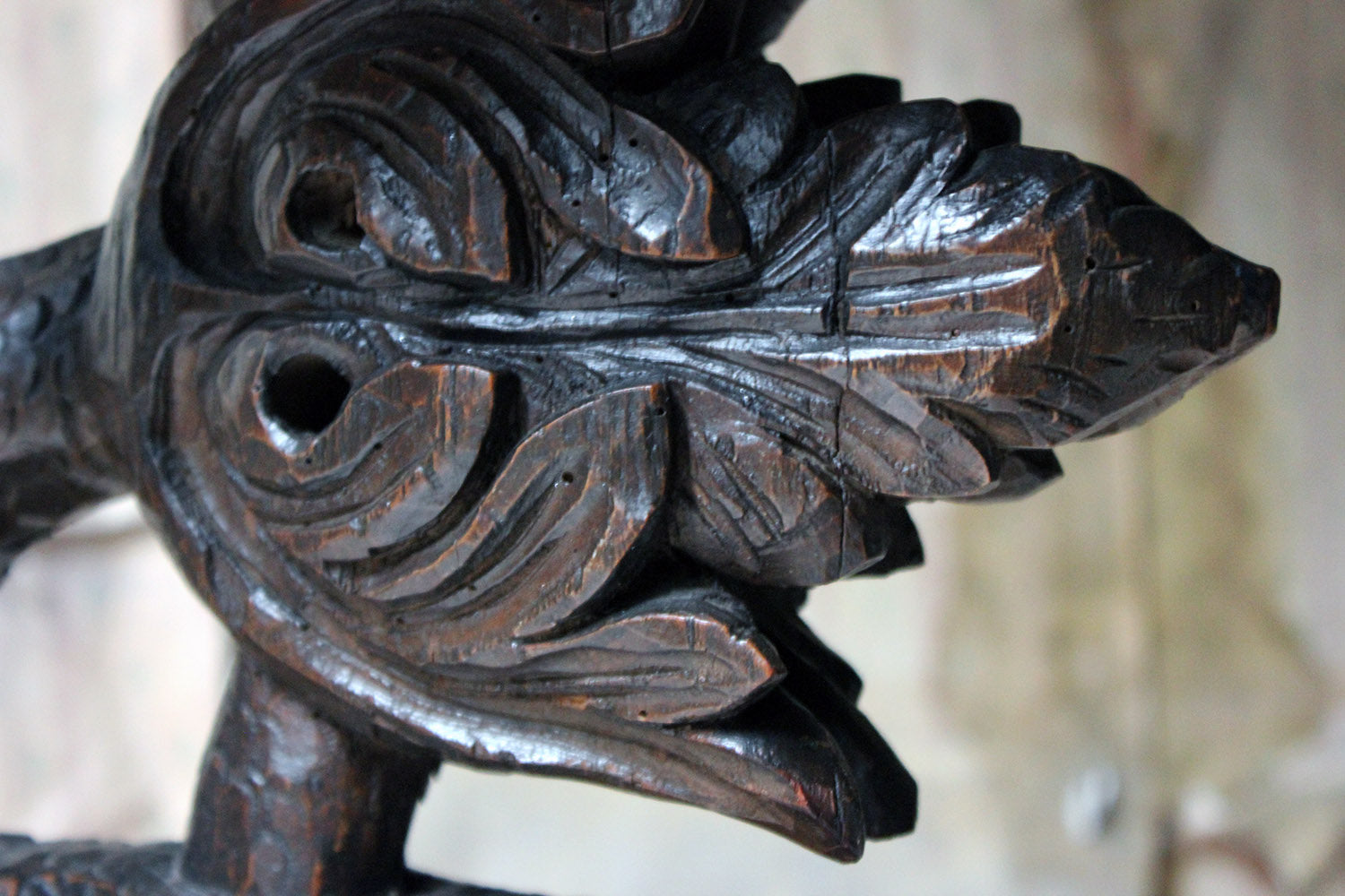 A 19thC Renaissance Revival Carved Oak Architectural Dolphin Side Table c.1870-90